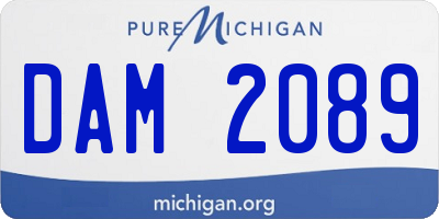 MI license plate DAM2089