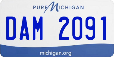 MI license plate DAM2091