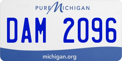 MI license plate DAM2096