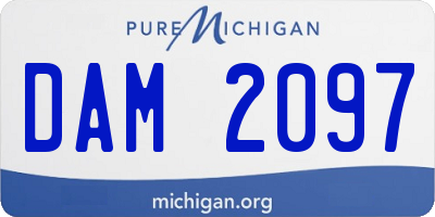 MI license plate DAM2097