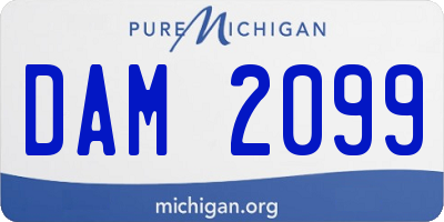 MI license plate DAM2099