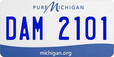 MI license plate DAM2101