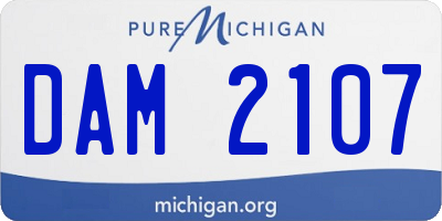 MI license plate DAM2107