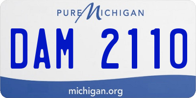 MI license plate DAM2110