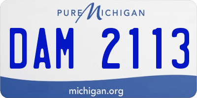 MI license plate DAM2113