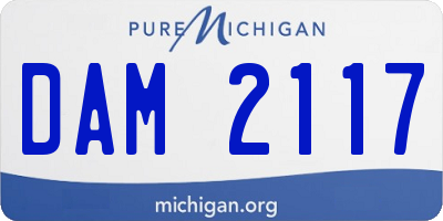 MI license plate DAM2117