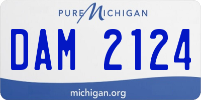 MI license plate DAM2124