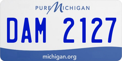 MI license plate DAM2127