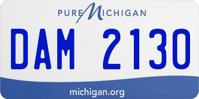 MI license plate DAM2130