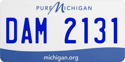 MI license plate DAM2131