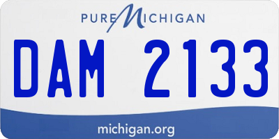 MI license plate DAM2133