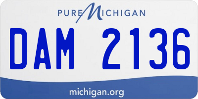 MI license plate DAM2136