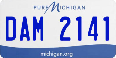 MI license plate DAM2141