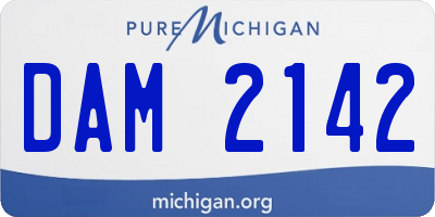 MI license plate DAM2142