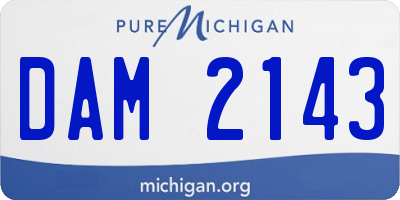 MI license plate DAM2143