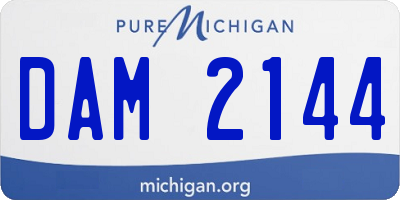 MI license plate DAM2144