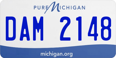 MI license plate DAM2148