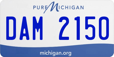 MI license plate DAM2150