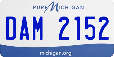 MI license plate DAM2152