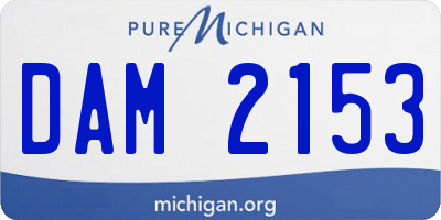 MI license plate DAM2153