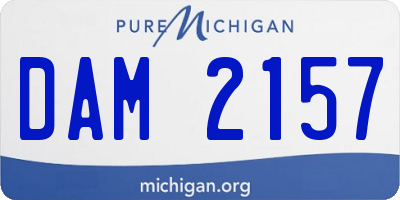 MI license plate DAM2157