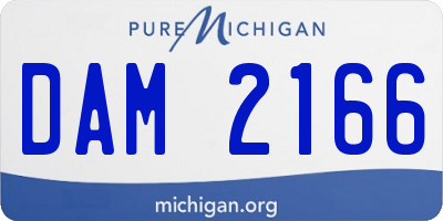 MI license plate DAM2166