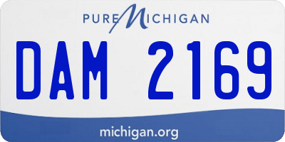 MI license plate DAM2169