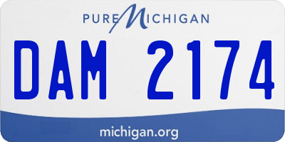 MI license plate DAM2174