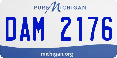 MI license plate DAM2176