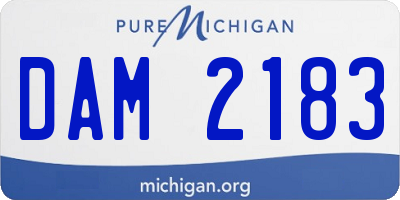 MI license plate DAM2183