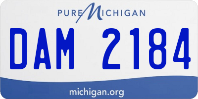 MI license plate DAM2184