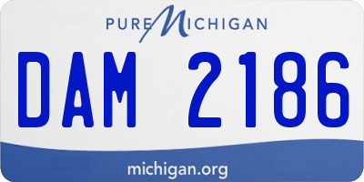MI license plate DAM2186