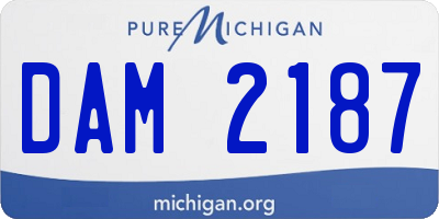 MI license plate DAM2187