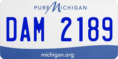 MI license plate DAM2189