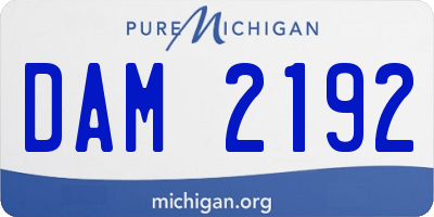 MI license plate DAM2192