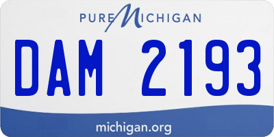 MI license plate DAM2193