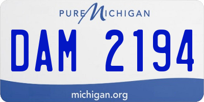 MI license plate DAM2194