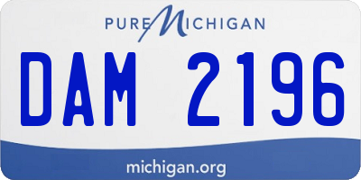 MI license plate DAM2196