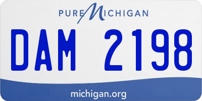 MI license plate DAM2198