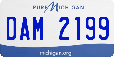 MI license plate DAM2199