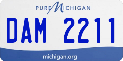MI license plate DAM2211