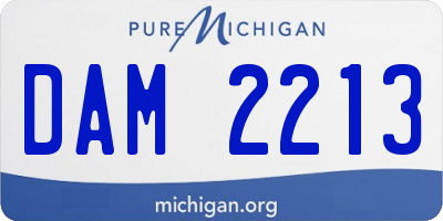 MI license plate DAM2213