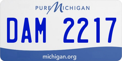 MI license plate DAM2217