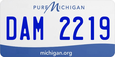 MI license plate DAM2219