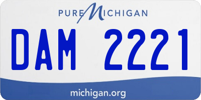 MI license plate DAM2221