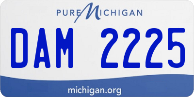 MI license plate DAM2225