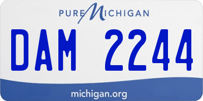 MI license plate DAM2244