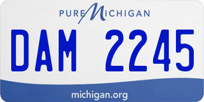 MI license plate DAM2245