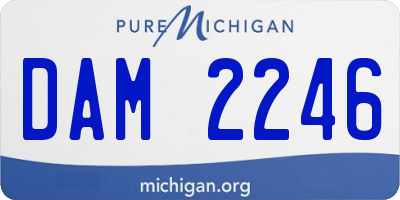 MI license plate DAM2246
