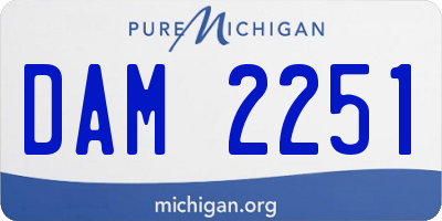 MI license plate DAM2251